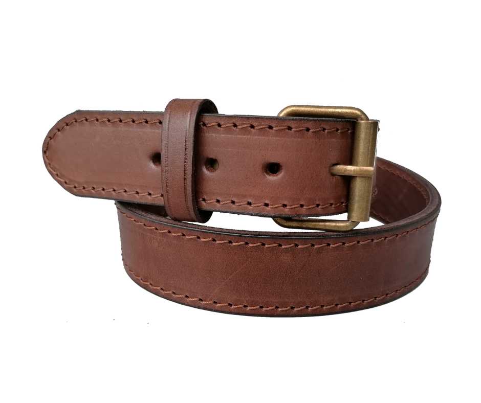 DOUBLE LEATHER BROWN 40MM BELT 36″ (WAIST 88-92CM) - El Paso South Africa